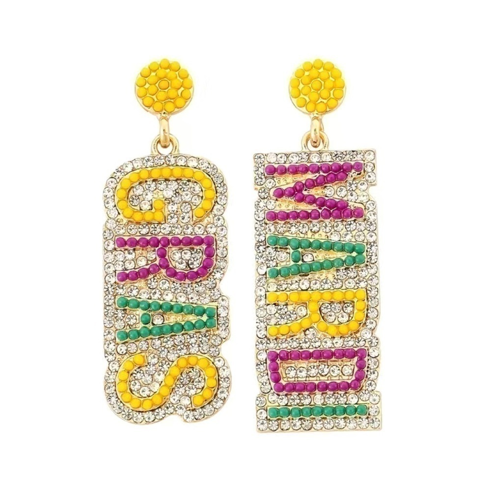🎭 Mardi Gras Earrings